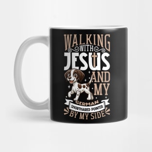 Jesus and dog - German Shorthaired Pointer Mug